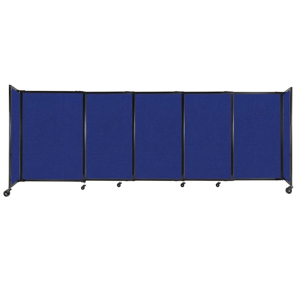 StraightWall Sliding Portable Partition 11'3" x 4' Royal Blue Fabric